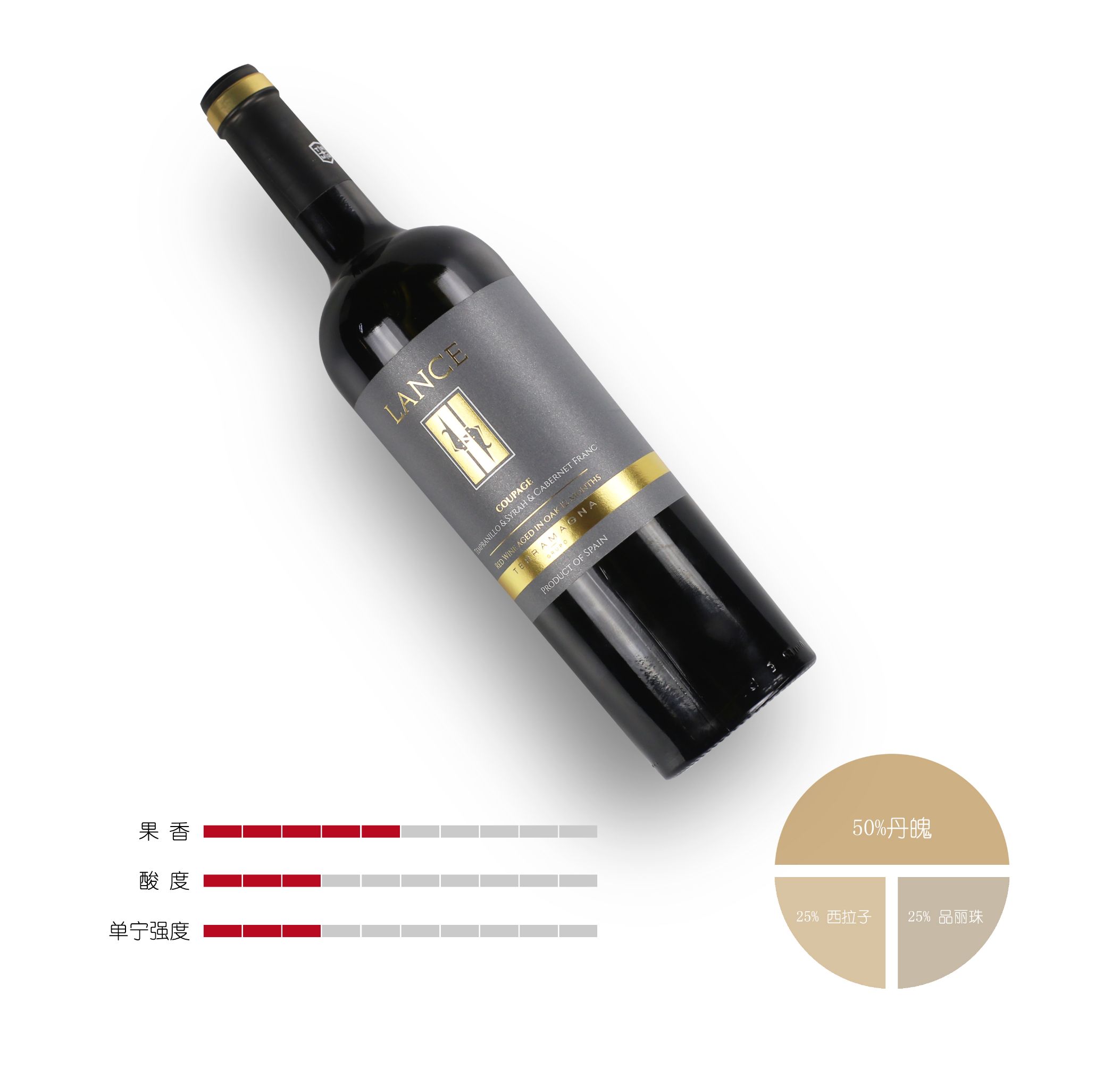 Spanish original bottle and original imported Casillas Reims fine wine