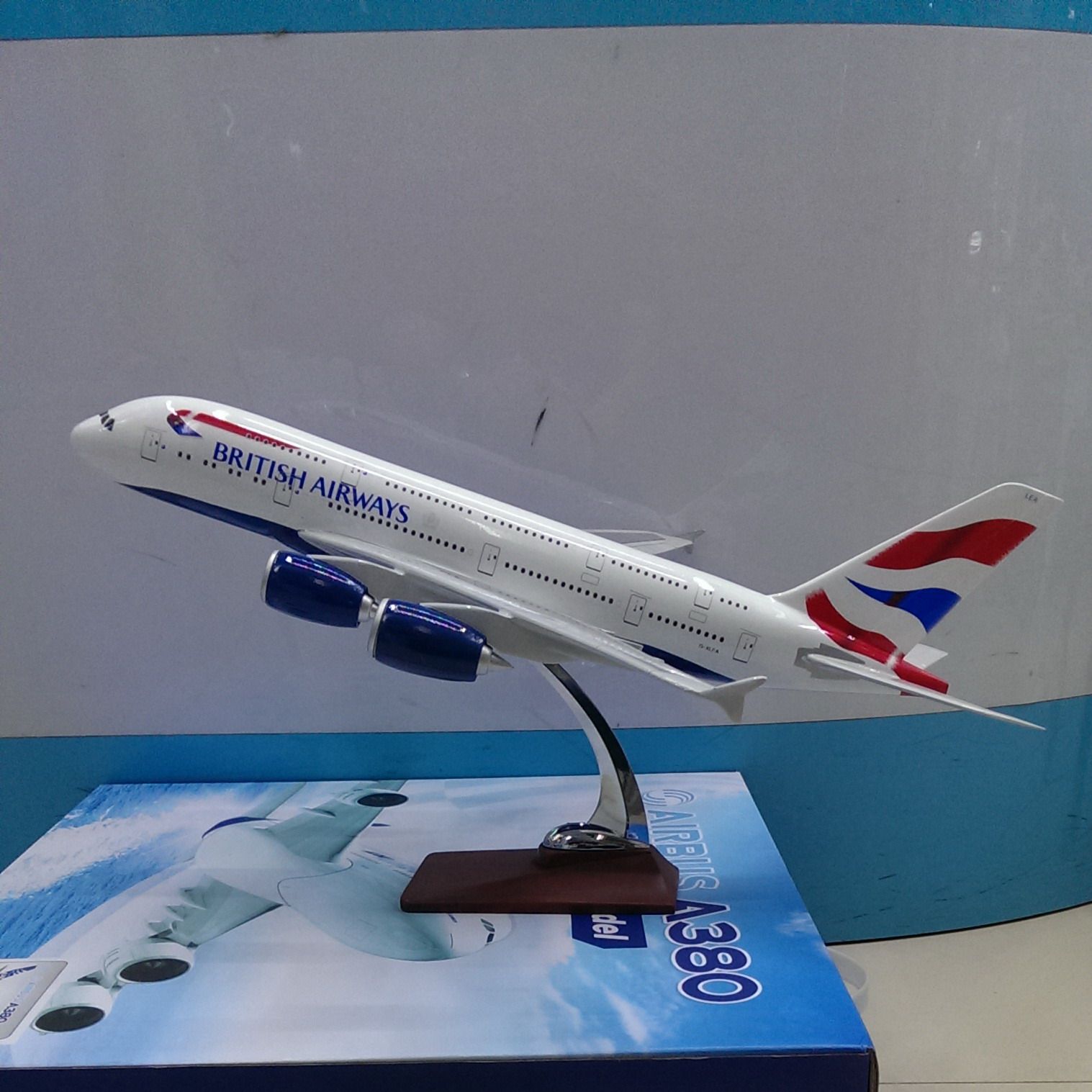 飞机模型（英国航空A380飞机）仿真飞机模型 合成树脂飞机模型