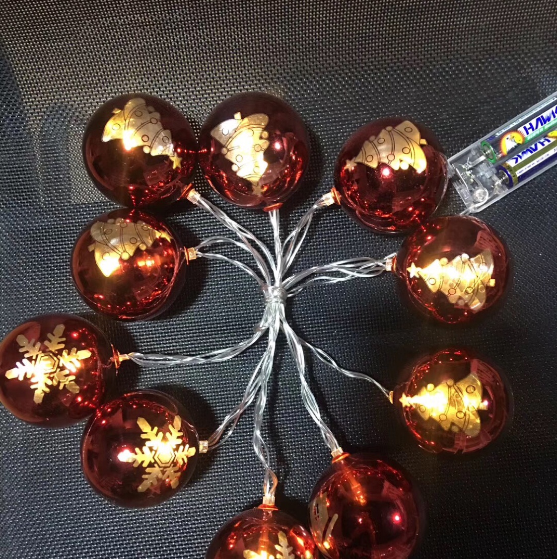 10 battery boxes and 2-meter Christmas balls details Picture