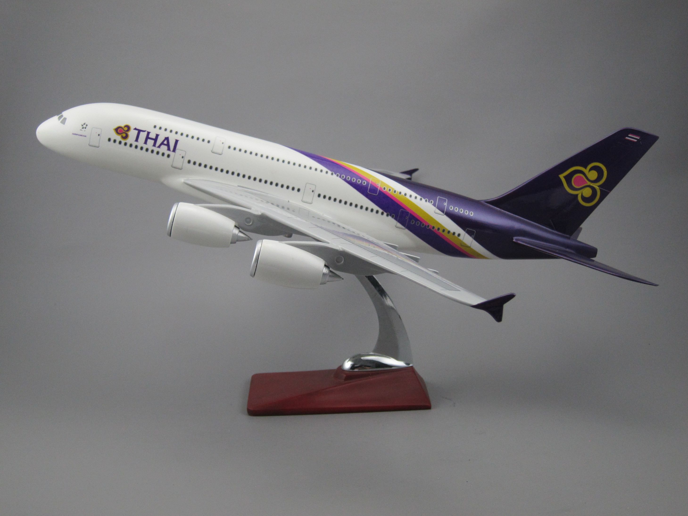 飞机模型（泰国航空A380飞机）仿真飞机模型 合成树脂飞机模型