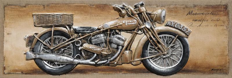 Hand-Made Three-Dimensional Motorcycle Hanging Picture