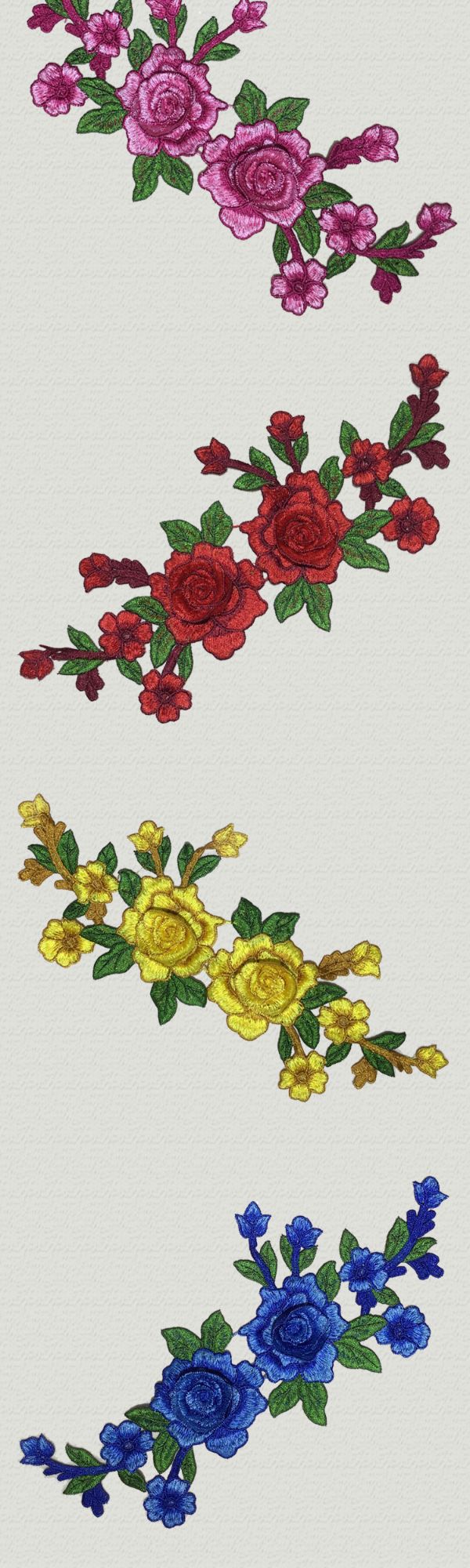 Factory Direct Sales 6 Color Water Soluble Three-Dimensional Computer Embroidery National Style Clothing Decorative Accessories details Picture