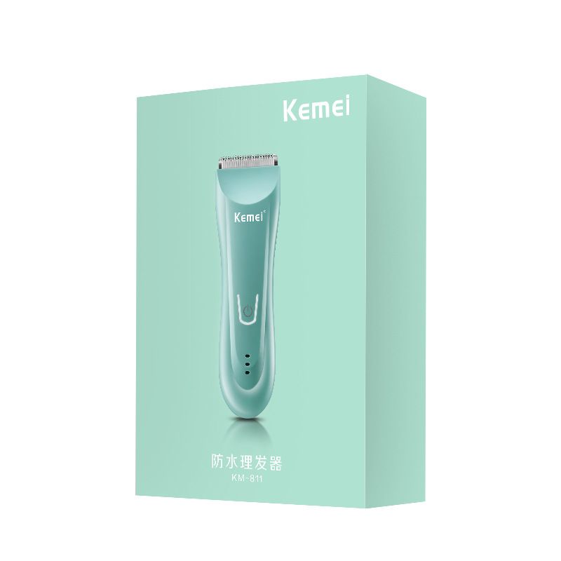 科美KM-811陶瓷刀头带充电指示灯全身水洗理发器细节图