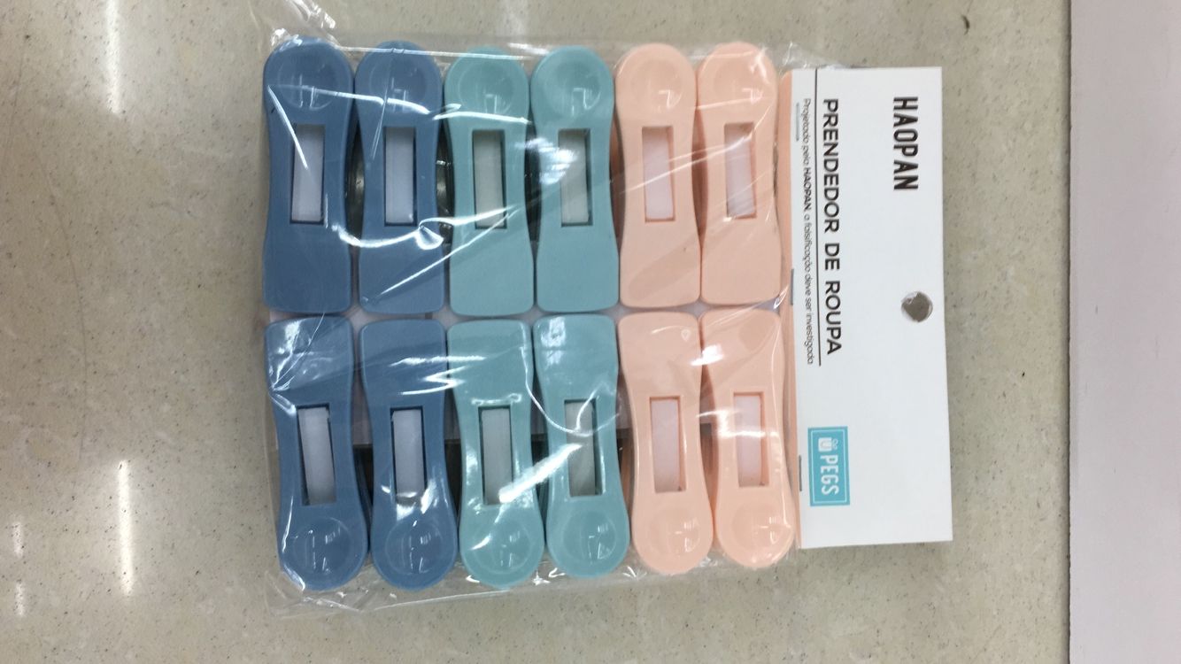 Plastic clip for household clothes clip for socks multifunctional plastic air clip for 12PCS seamless clip thumbnail