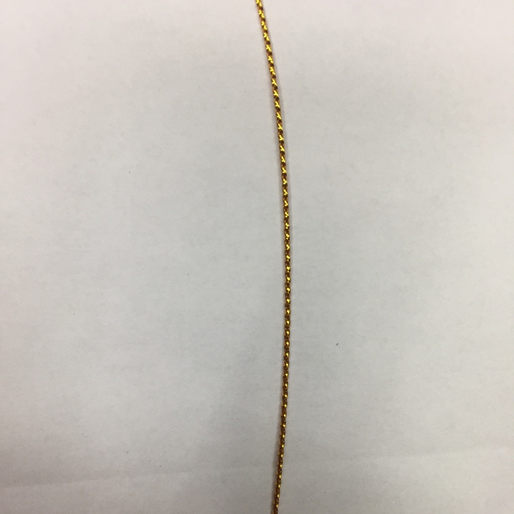 Eight strands of gold wire. A 100-meter stick