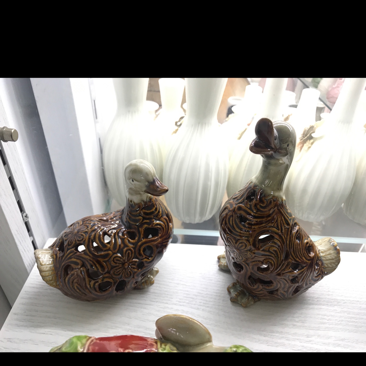 陶瓷大鹅烛台风灯欧式复古陶瓷烛台装饰工艺品