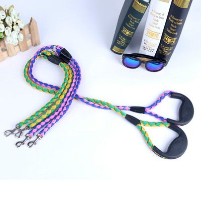 Pet chest strap dog leash Multicolor polypropylene strap handle, double head leash round leash pet supplies thumbnail