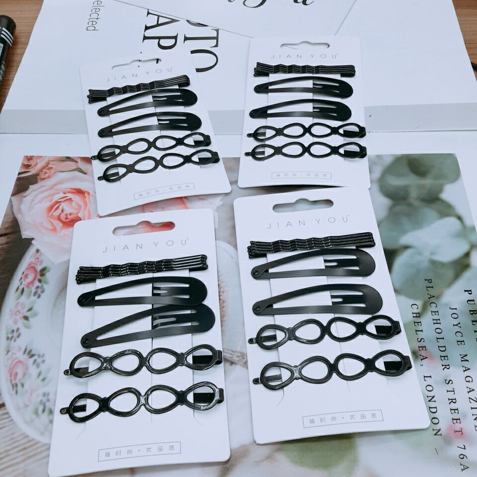 Wholesale of new Korean-style versatile geometric matte set hair clips, lacquered BB hair clips and headwear accessories