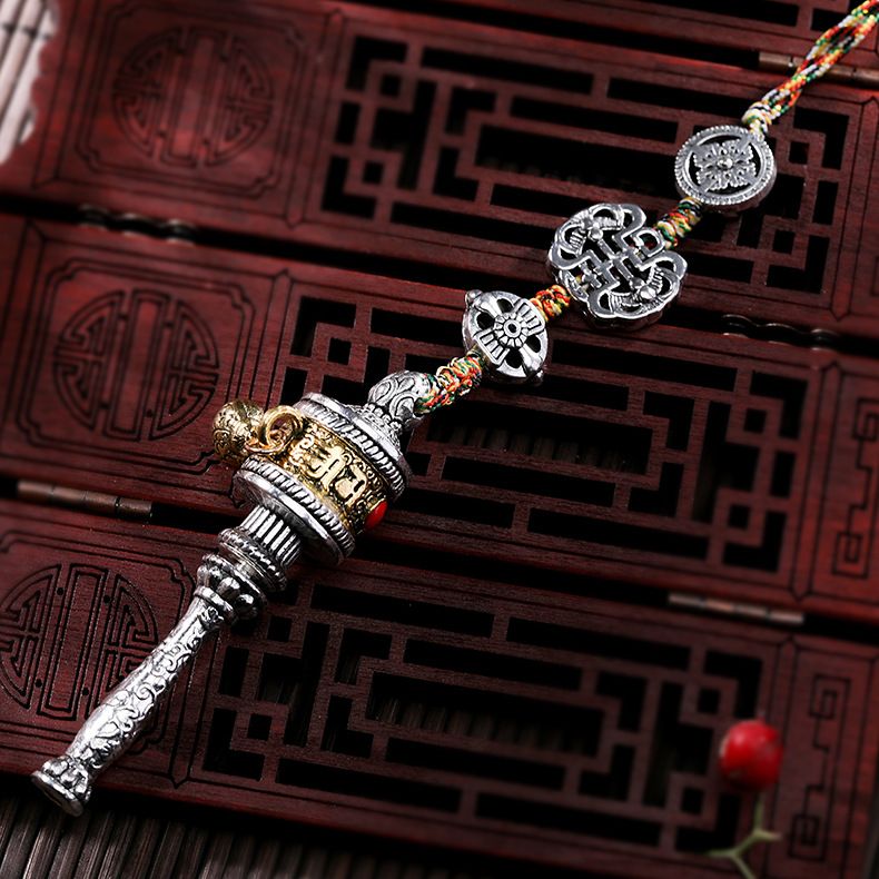 Yunnan ethnic style Tibetan ornaments, car accessories, pendants, religious ritual implements, prayer wheels, amulets, accessories, waist tags
