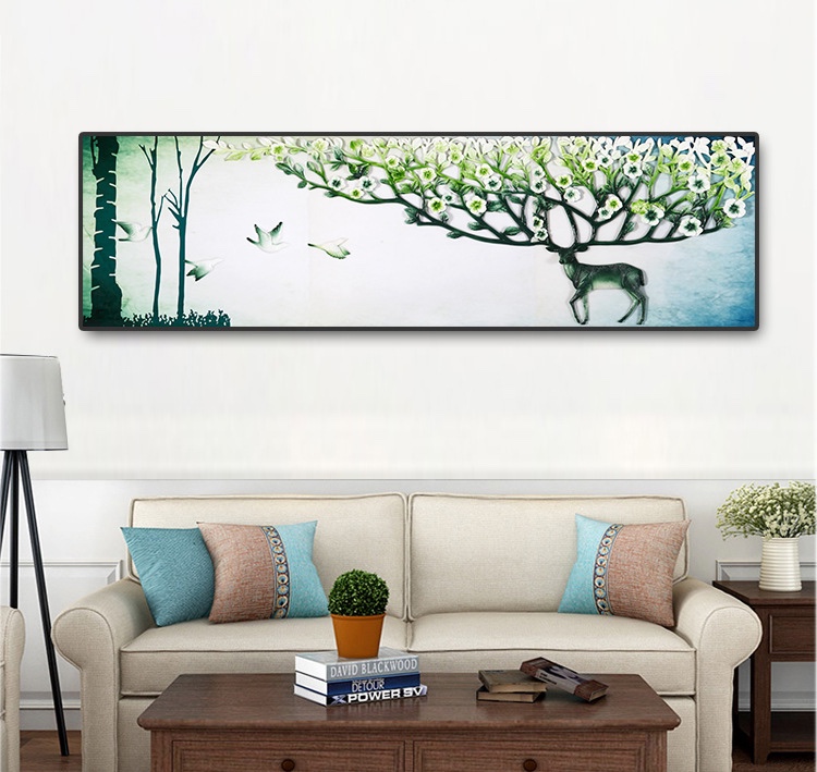 Nordic bedroom decoration oil paintings, simple and fashionable frameless wall hangings, customizable