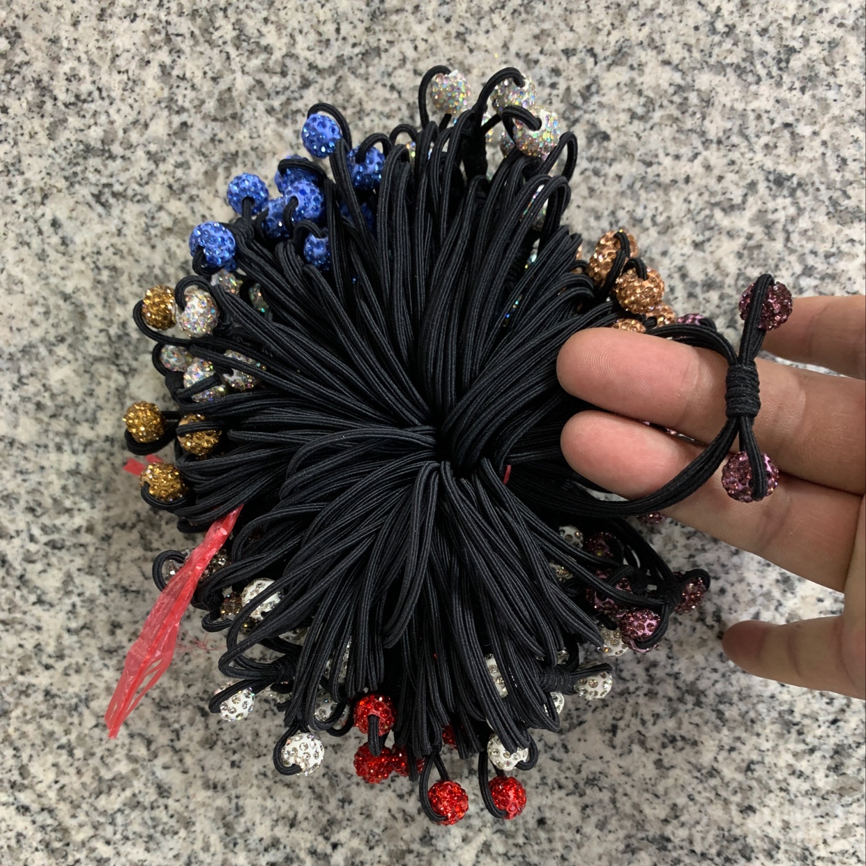 Thin Rope Small Diamond Knot Two Diamond Korean Fashion Women's Head Rope Female Rubber Band Hair Temperament Headwear High Elastic Adult Autumn And Winter Hair Rope Hair Accessories Casual Rubber Band Solid Color Small Rabbit Hair Band Chenhui Jewelry 021