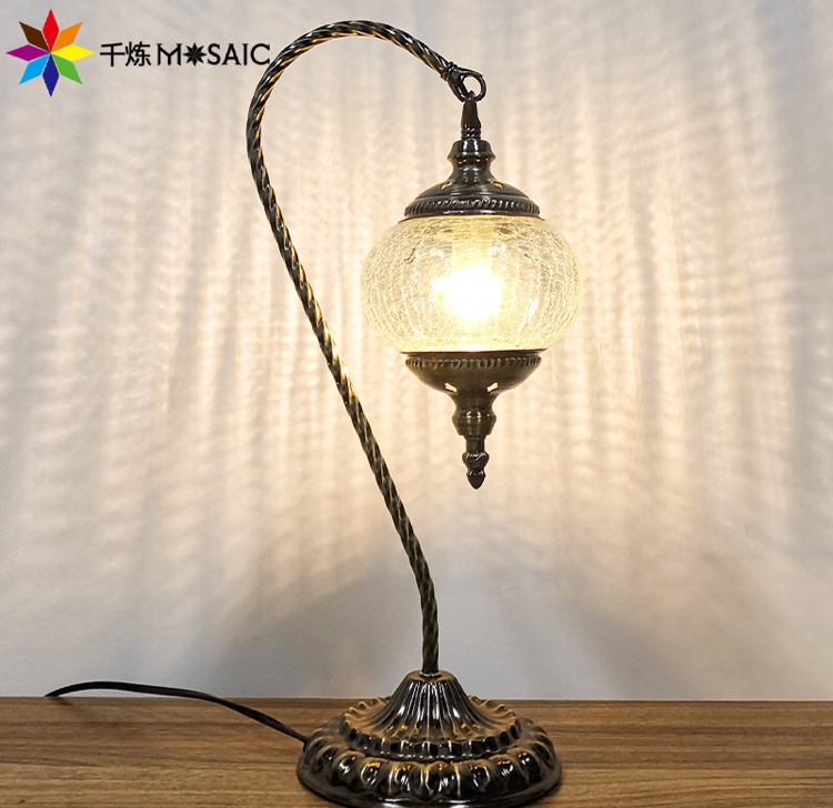 Turkish Mosaic table lamp decorative lamp ice split swan neck