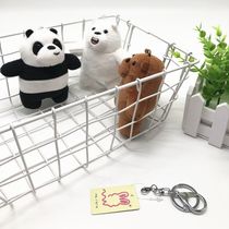 Three stand naked bear plush toy key chain small doll bag pendant delivery of physical doll machine supply