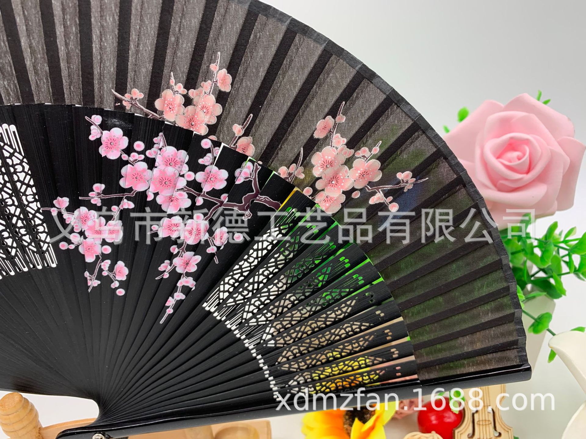 工厂直销批发    和风扇子   女式中国风折扇    古典汉服喷绘竹扇    舞蹈扇详情图4