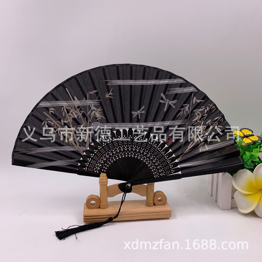 古风扇子  竹质二青折叠扇  中国风古典折扇  扇子女式儿童舞蹈扇夏详情图3