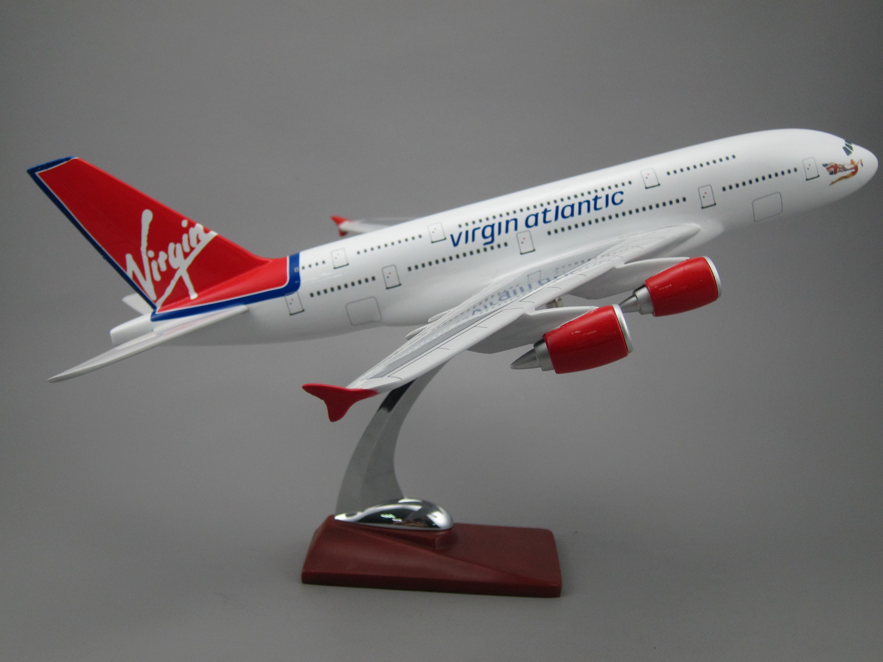 飞机模型（英国维珍航空A380飞机）仿真飞机 合成树脂飞机模型详情图2
