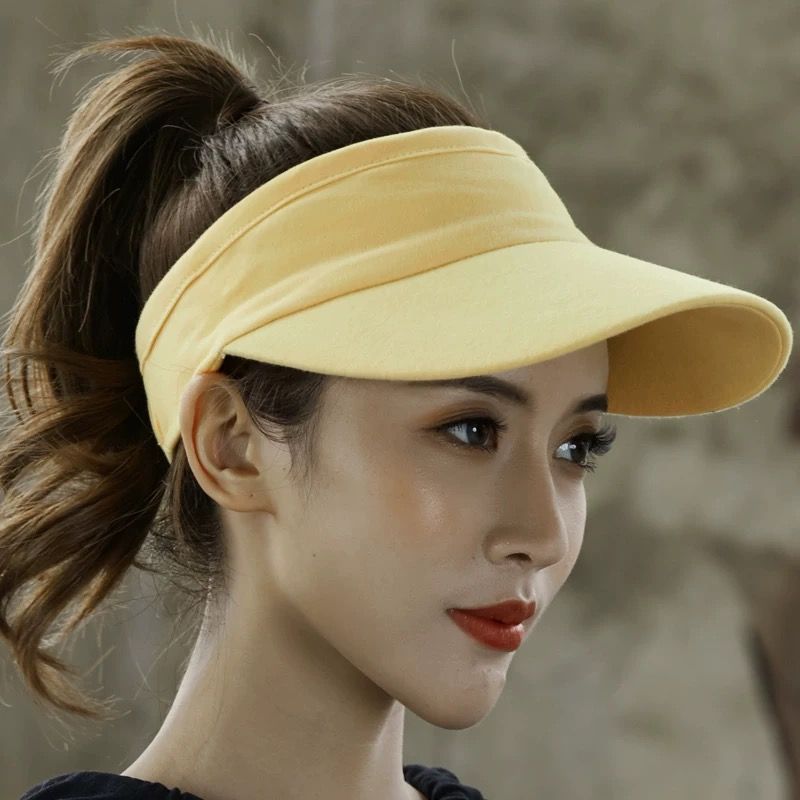 Hat Summer Students With Black Cotton Elastic Empty Top Hat Travel Sun Protection Outdoor Sports Hat Couple Hat