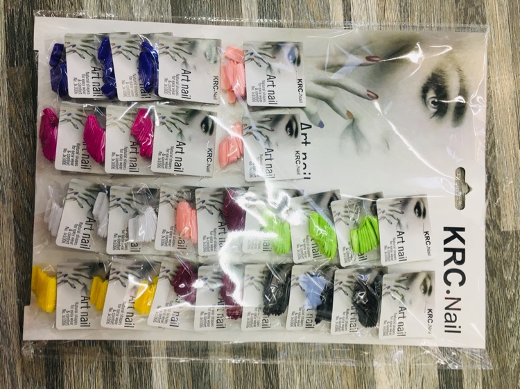 方头卡装彩色指甲