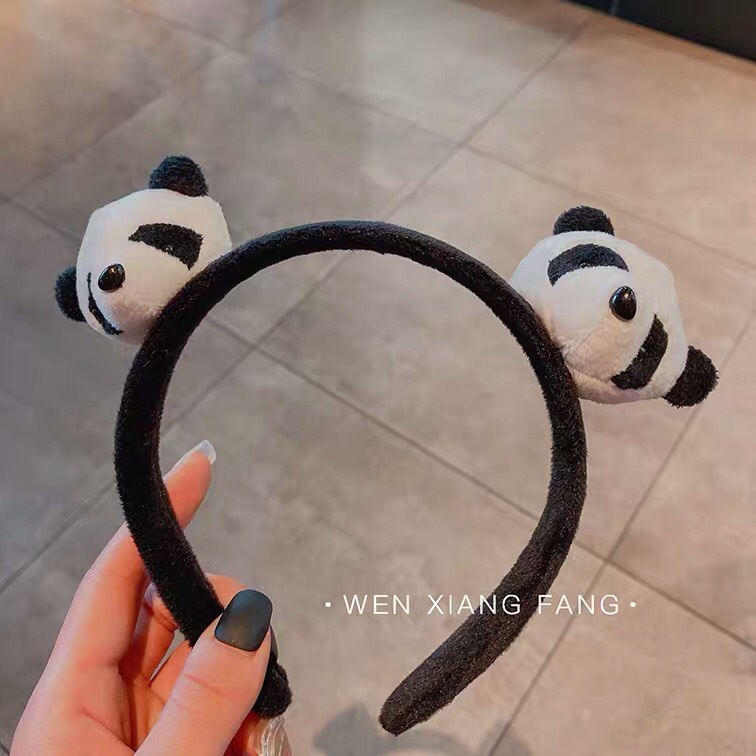South Korea Cute Cartoon Panda Headband Female Net Celebrity Face Wash Headband Super Cute Girl Hair Clip Hair Band Headband Headdress