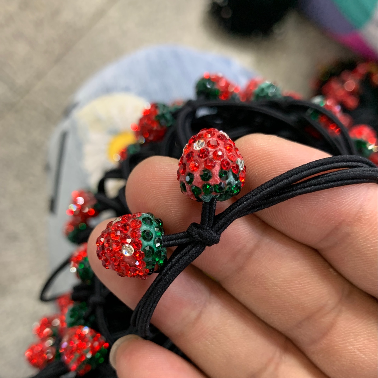 Big Cherry Ribbon Orange Korean Fashion Women's Headband Women's Rubber Band Hair Temperament Headwear High Elastic Adult Autumn/Winter Hair Rope Hair Accessories Casual Rubber Band Solid Color Small Rabbit Hair Band Chen Fai Jewelry 022 details Picture