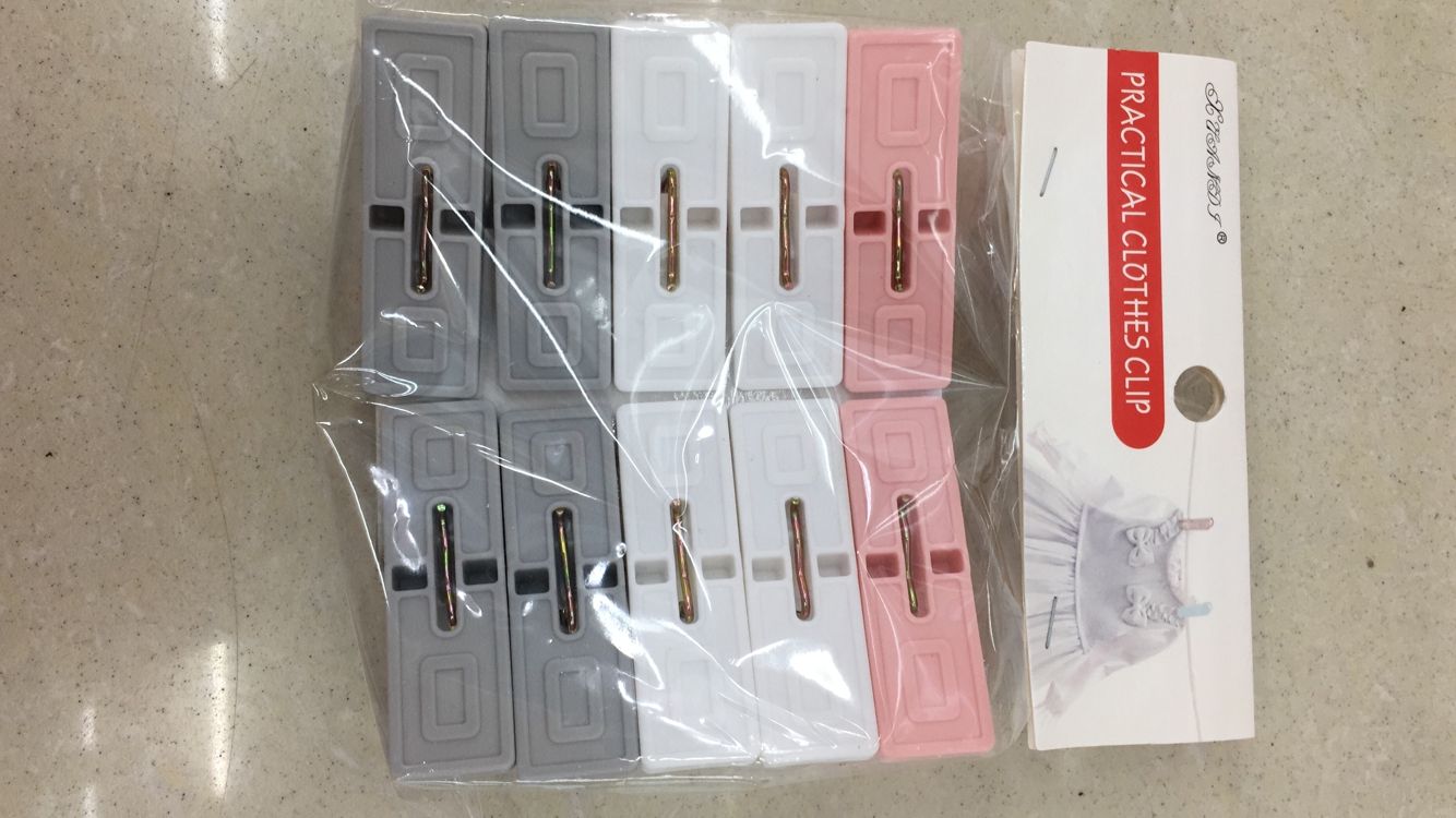 Plastic clamps for household clothes clamps for socks multi-function plastic drying clamps 10PCS thumbnail