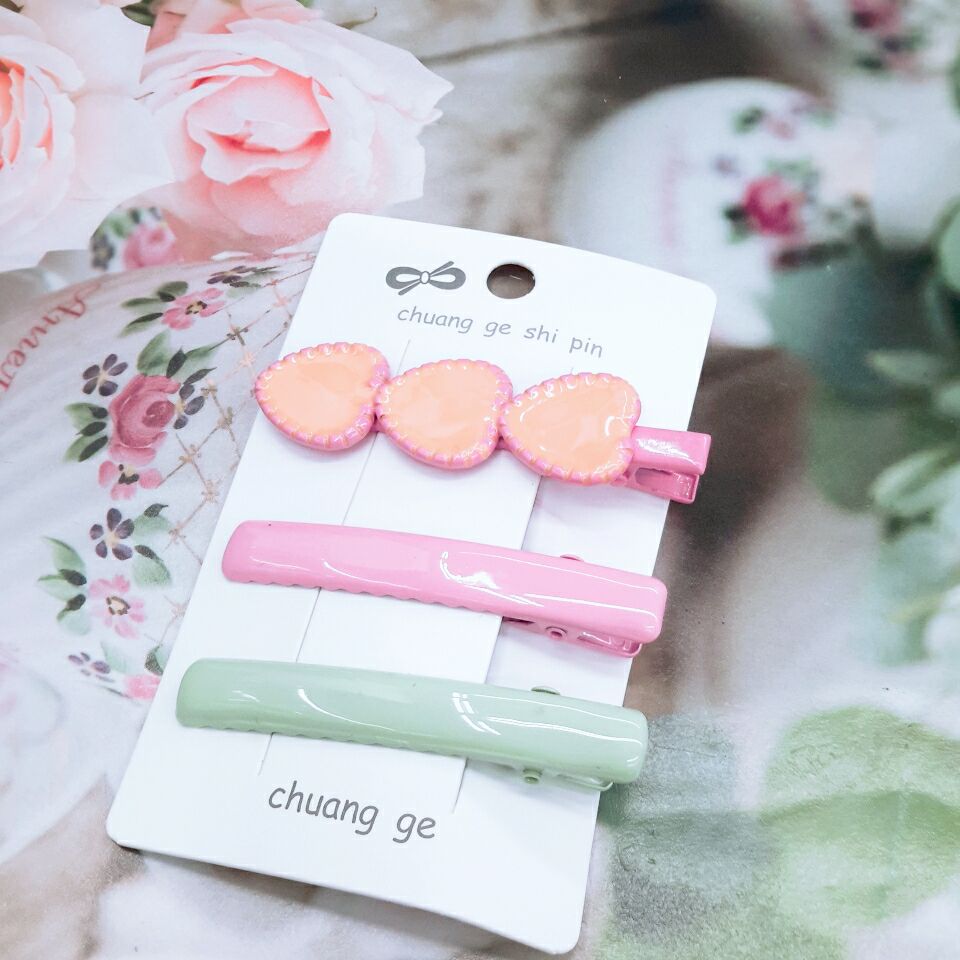 The popular red dot matte hair clip in Dongdaemun, South Korea, is a versatile side clip for girls. It's a 2-yuan student hair accessory for girls Specification image