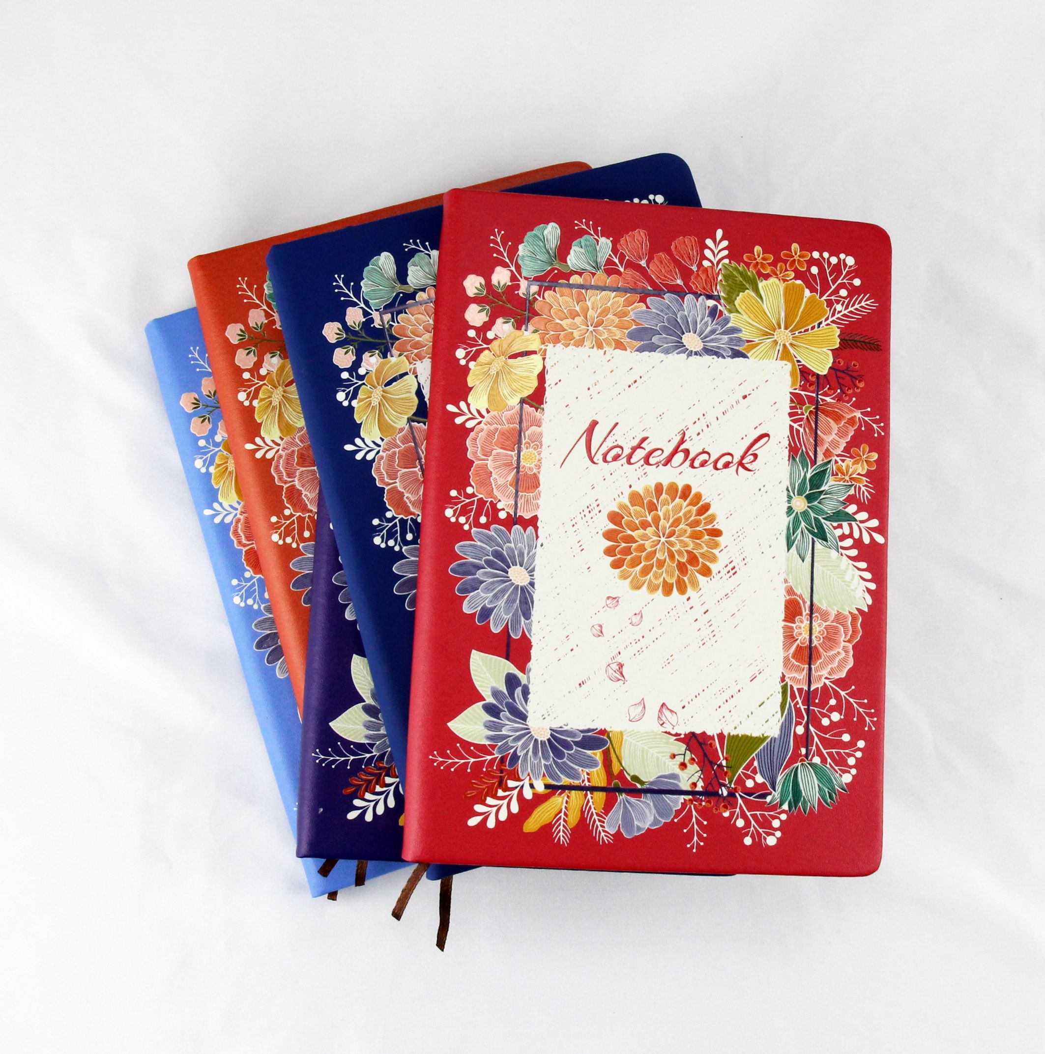 厂家直销a5pu皮面笔记本商务创意俄罗斯繁花记事本notebook本现货