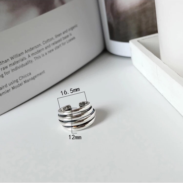 Four layers of ancient silver make up the ring thumbnail