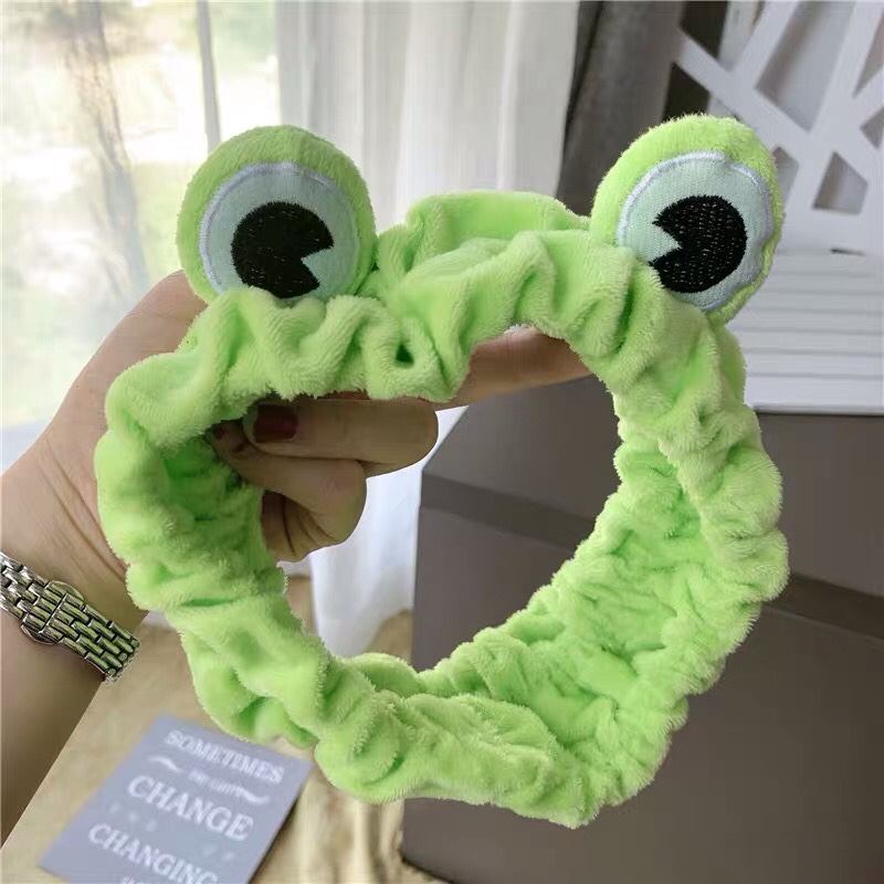 Ins Cute Frog Face Hair Band Female Net Red Simple Wide Edge Headband Sell Cute Sweet Big Eyes Headband