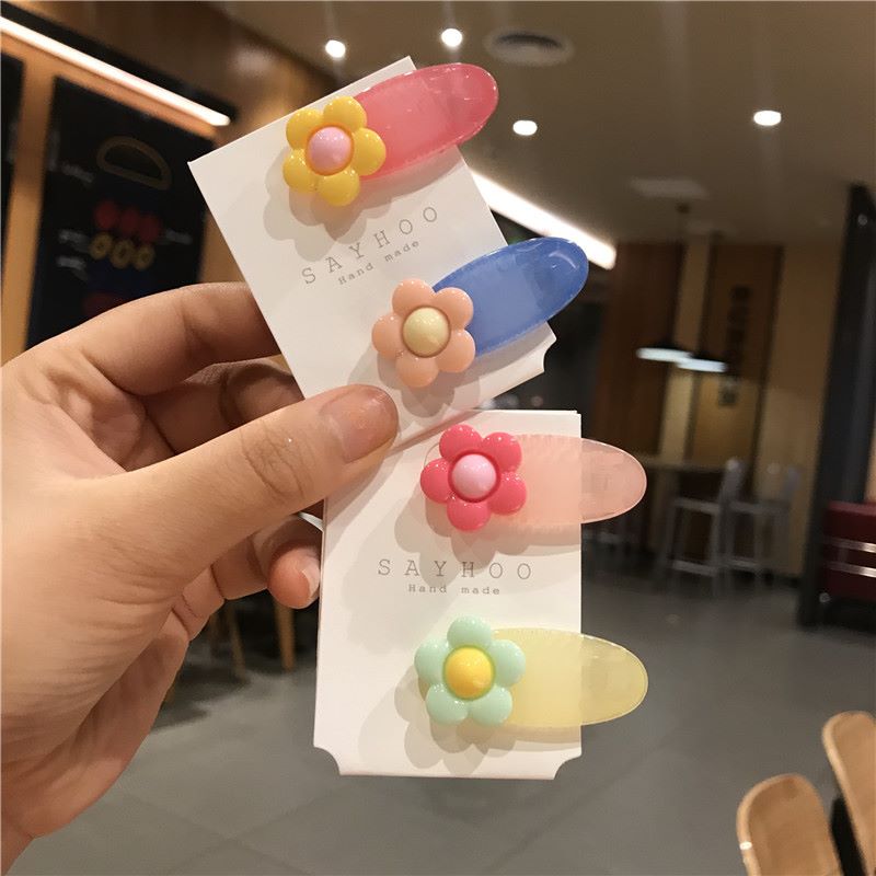 不缠发汉服百搭国风饰品-5瓣花椭圆压夹