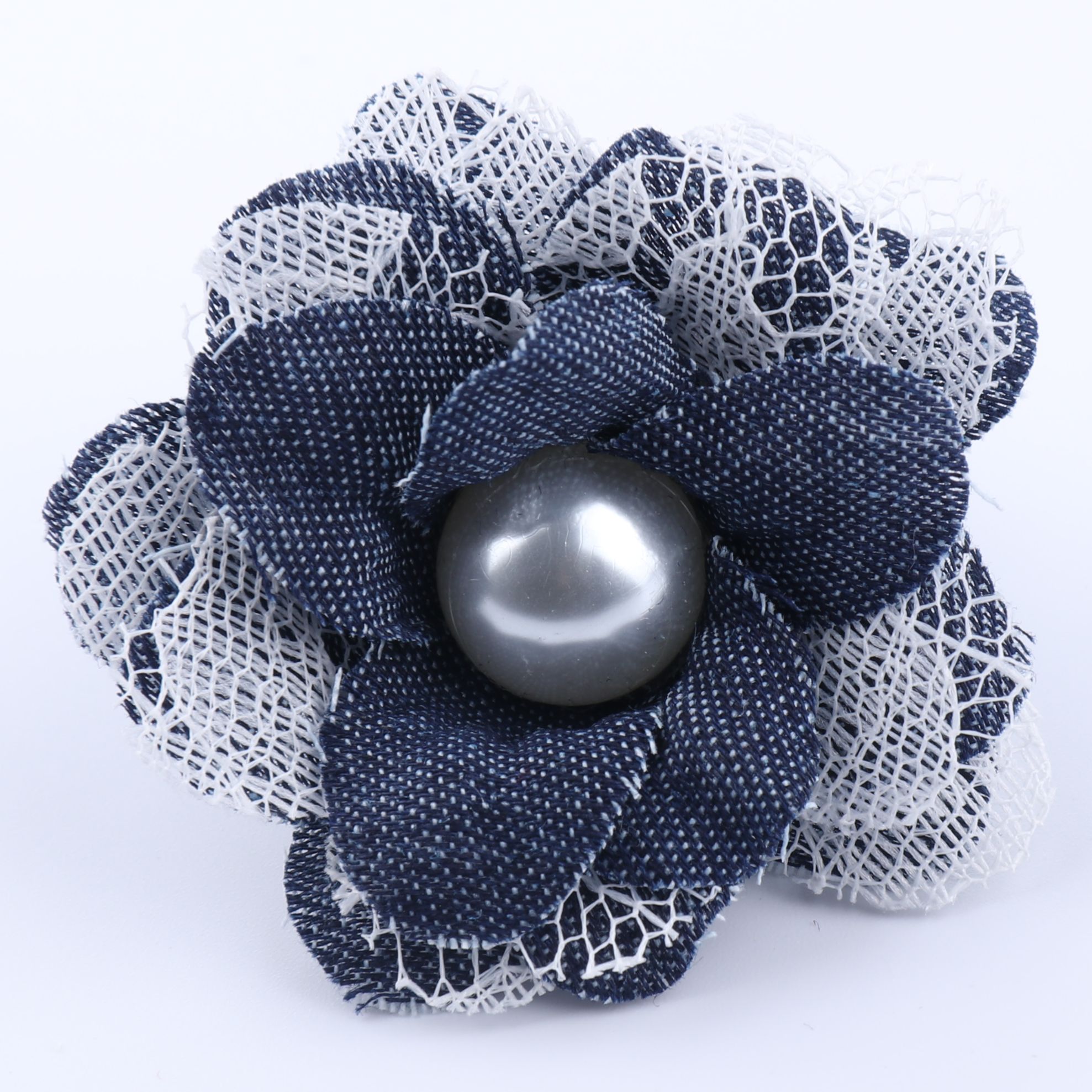 义乌布花厂家双色三层手工麻布花朵服饰圣诞派对婚庆新款装饰花详情图12