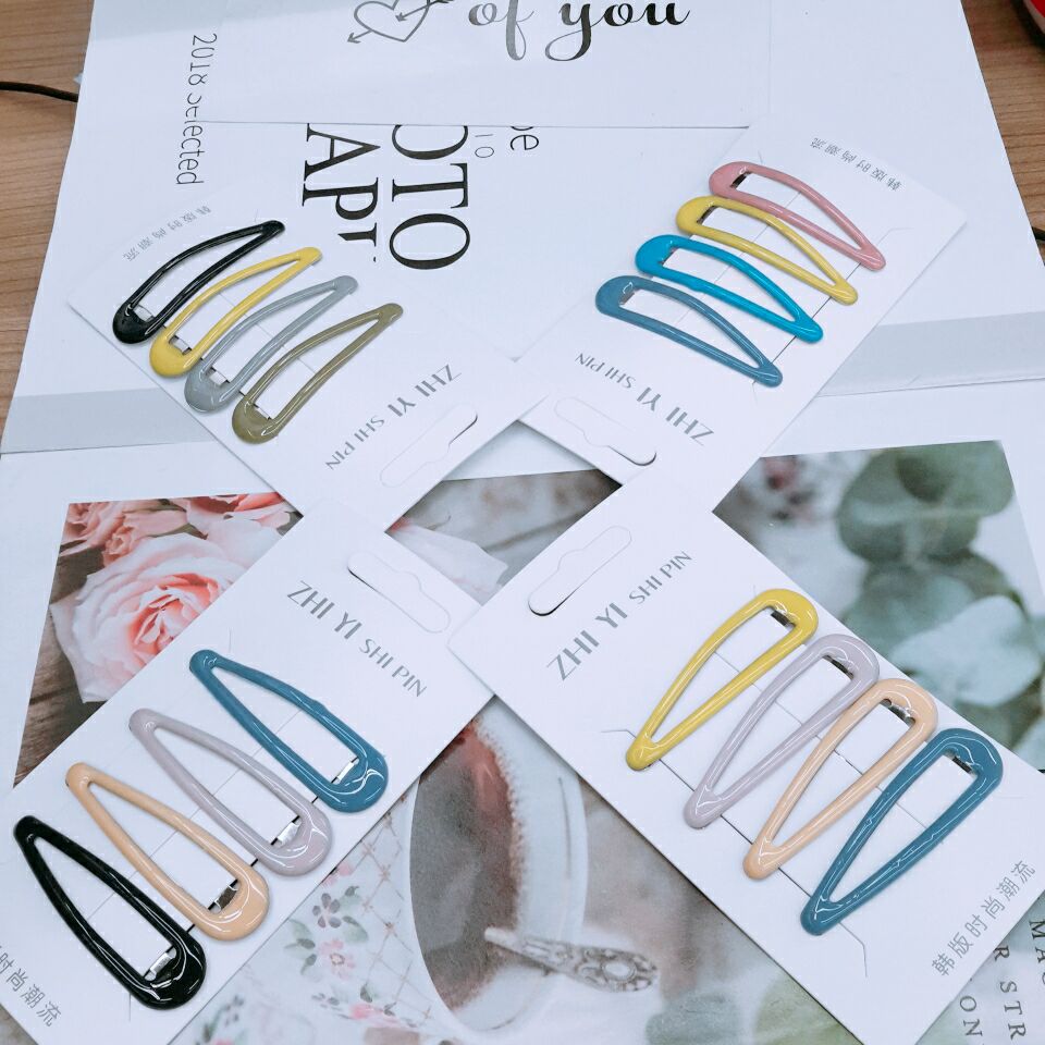 ins colorful edge clips, cute girl hair clips, Korean Internet celebrity girl hair clips, bb clips, children's hair accessory clips
