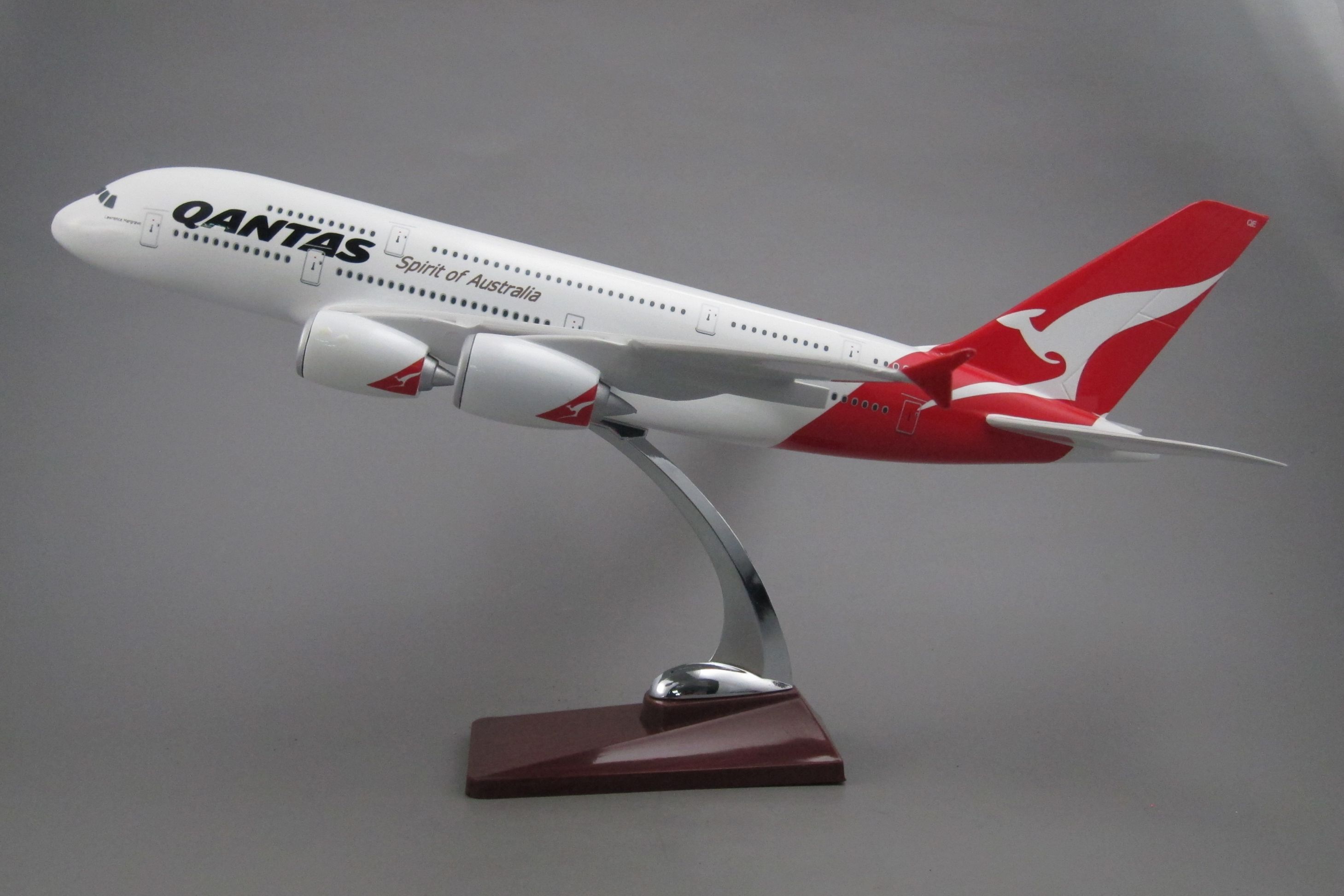 飞机模型（澳大利亚航空A380飞机）仿真飞机 合成树脂飞机模型