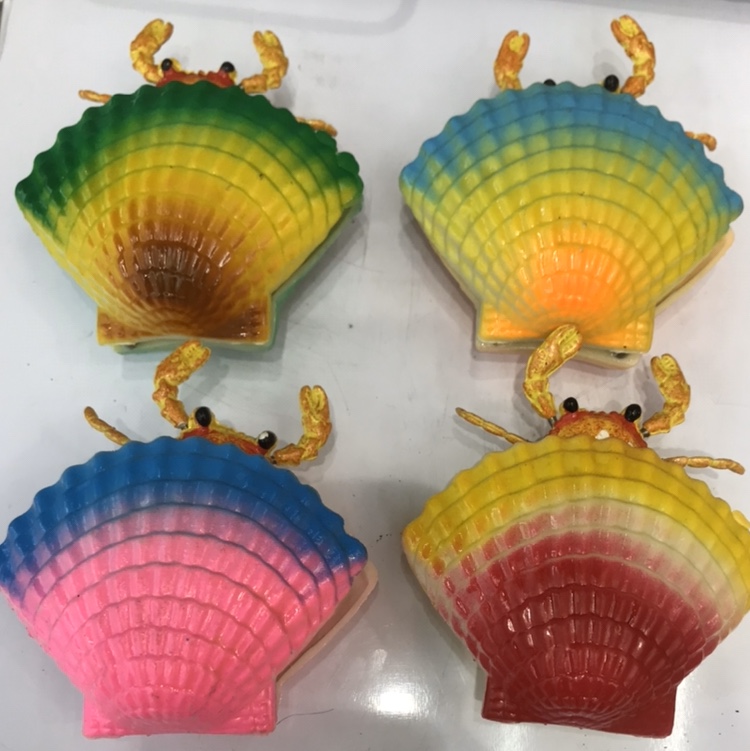 Shell crab fridge magnets