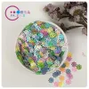 9mm hollowed-out through-flower sequins, eight-petal plum bead sequins, children's perforated amblyopia training diy accessory materials, clothing accessories details Picture