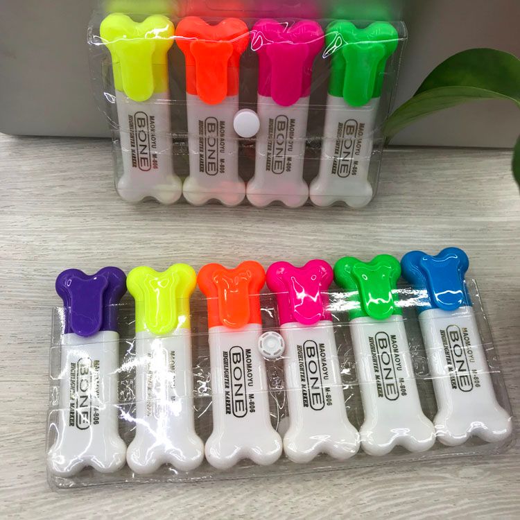 Bone highlighter 4 sets of 6 sets of white pen holder