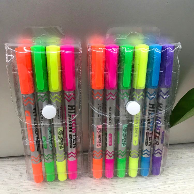 Double head highlighter 4 sets 6 sets