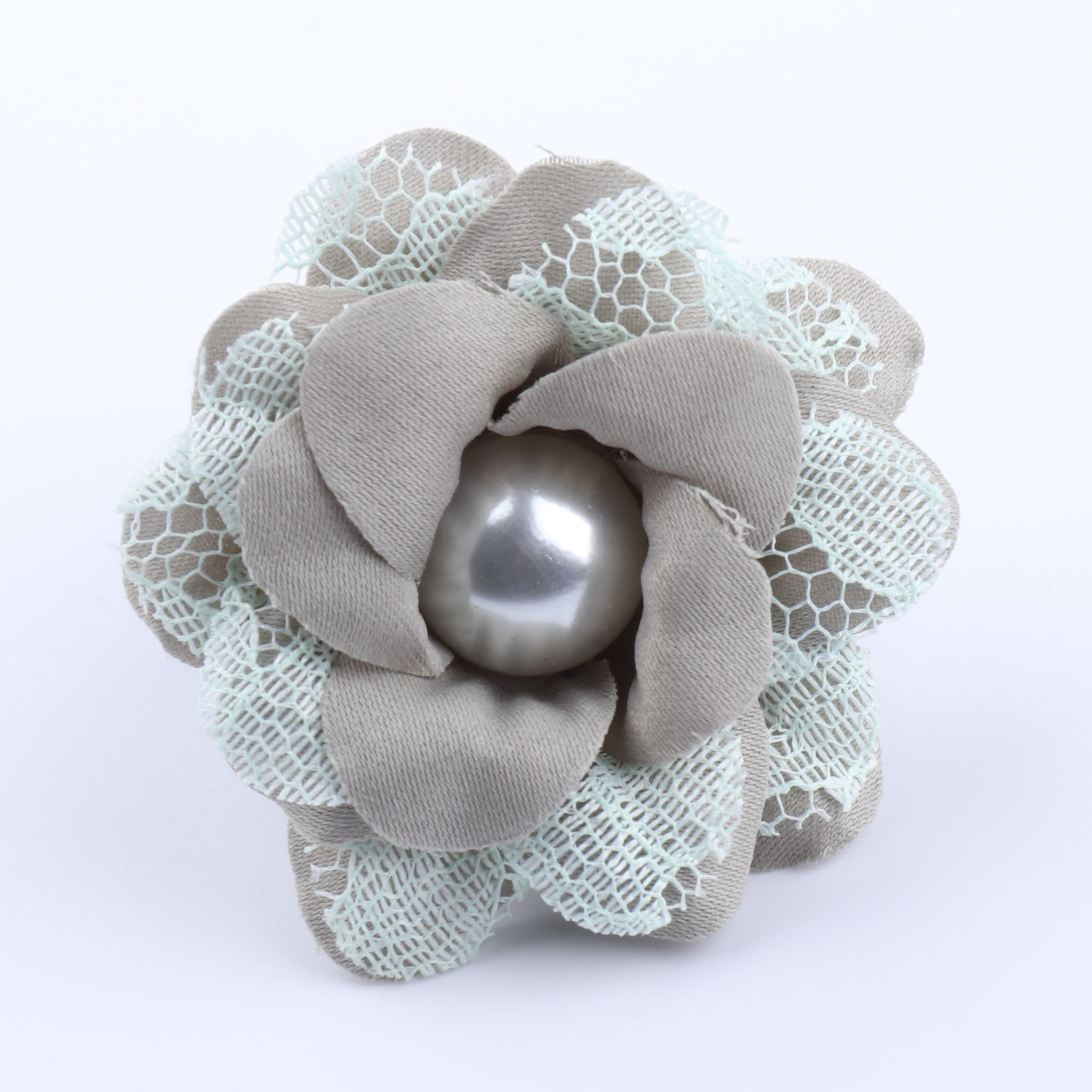 义乌布花厂家双色三层手工麻布花朵服饰圣诞派对婚庆新款装饰花