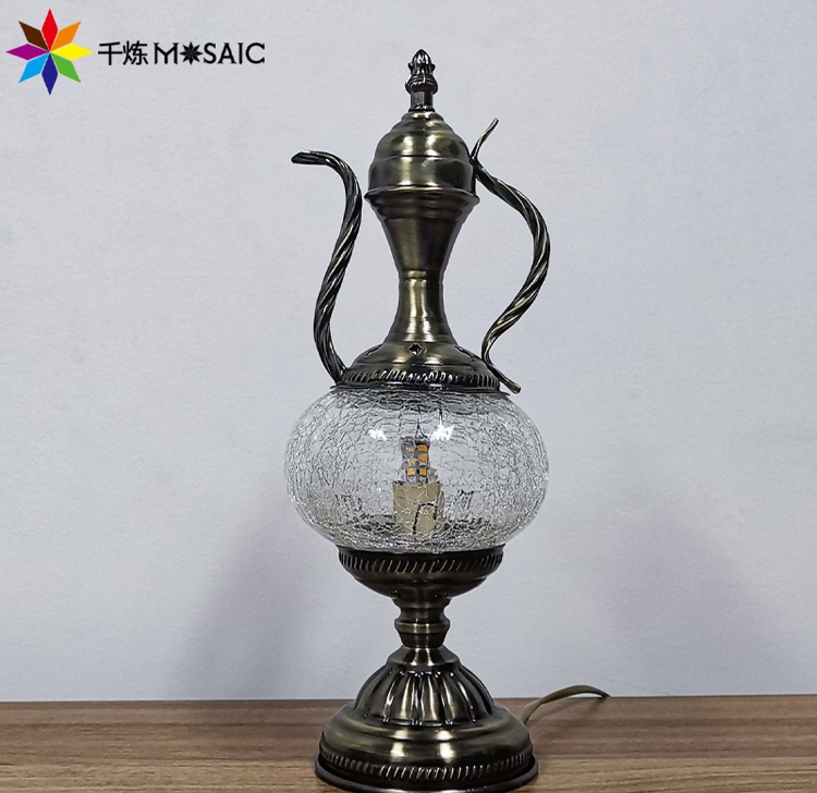 Turkish Mosaic table lamp decorative lamp wine pot ice split table lamp thumbnail