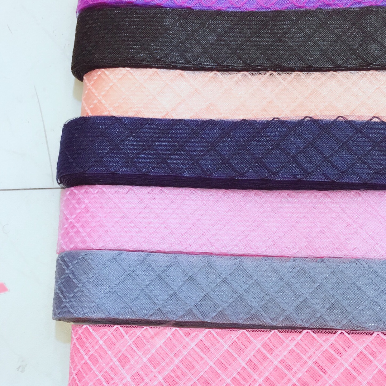 4.5cm cotton thread elastic mesh dress for performance