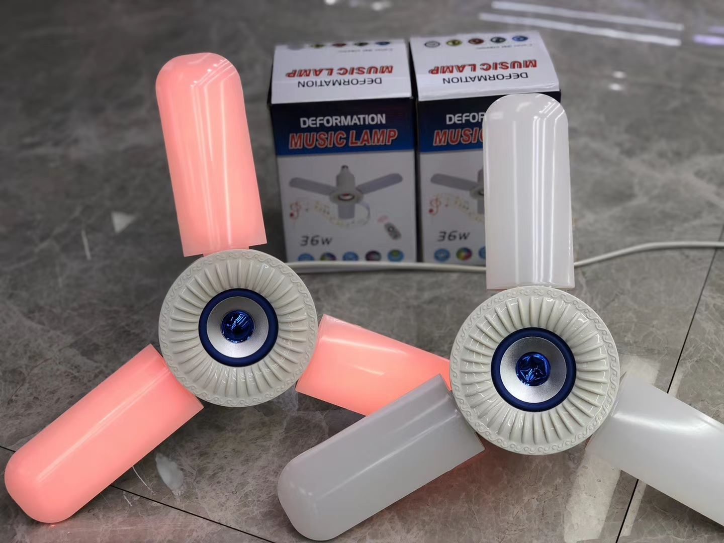 LED三叶蓝牙音乐灯折叠无线遥控氛围灯彩光灯家用音乐灯泡详情图9