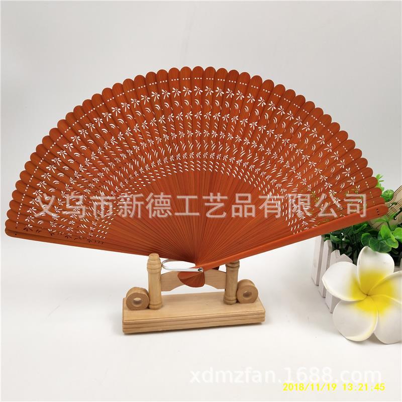 折扇   加环蜻蜓全竹扇   巧名媛镂空女扇   蜻蜓全竹扇   骨礼品扇子   古风   折扇   定制细节图