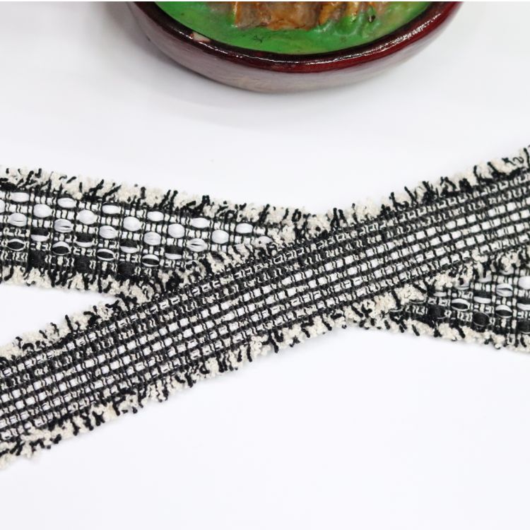 Double-Sided Boundless, There Must Be Border People Cluster Wind Ribbon South Korea Polyester Cotton Jacquard Ribbon Manufacturers Direct Sales Item Picture