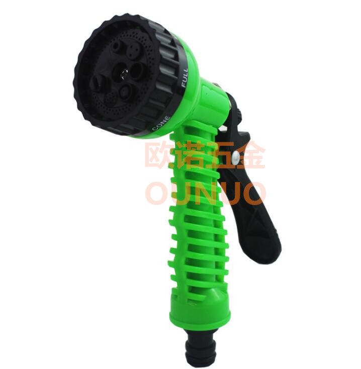 Garden plastic high pressure car wash water gun 7 function garden watering flower sprinkler irrigation vegetable watering seedlings water spray gun thumbnail
