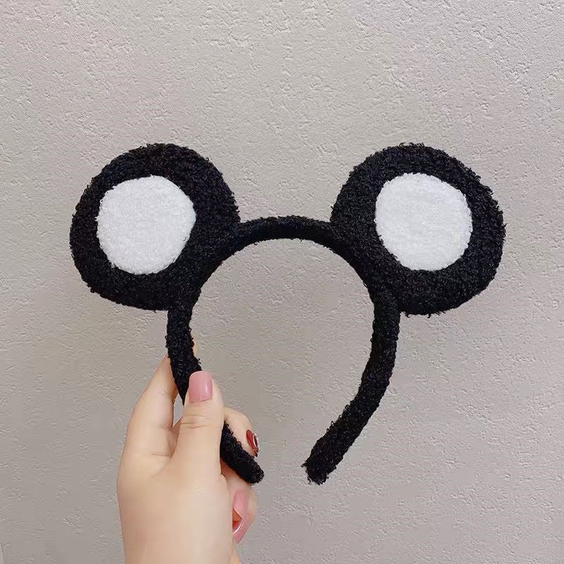 Lamb Fleece Round Ears Two-Color Hair Hoops For Children All Travel Accessories Children Cute Exclusive Application Scenario