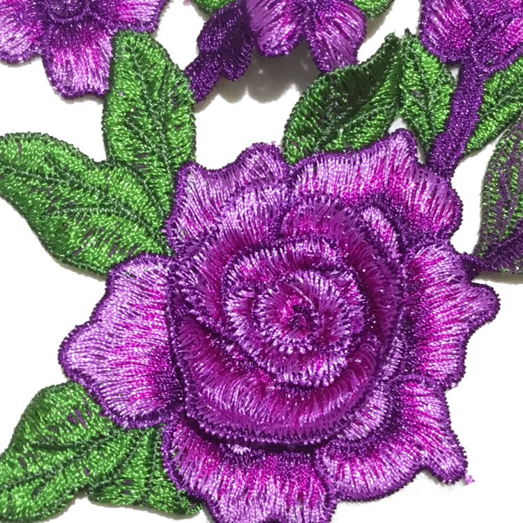 Factory Direct Sales 6 Color Water Soluble Three-Dimensional Computer Embroidery National Style Clothing Decorative Accessories full figure
