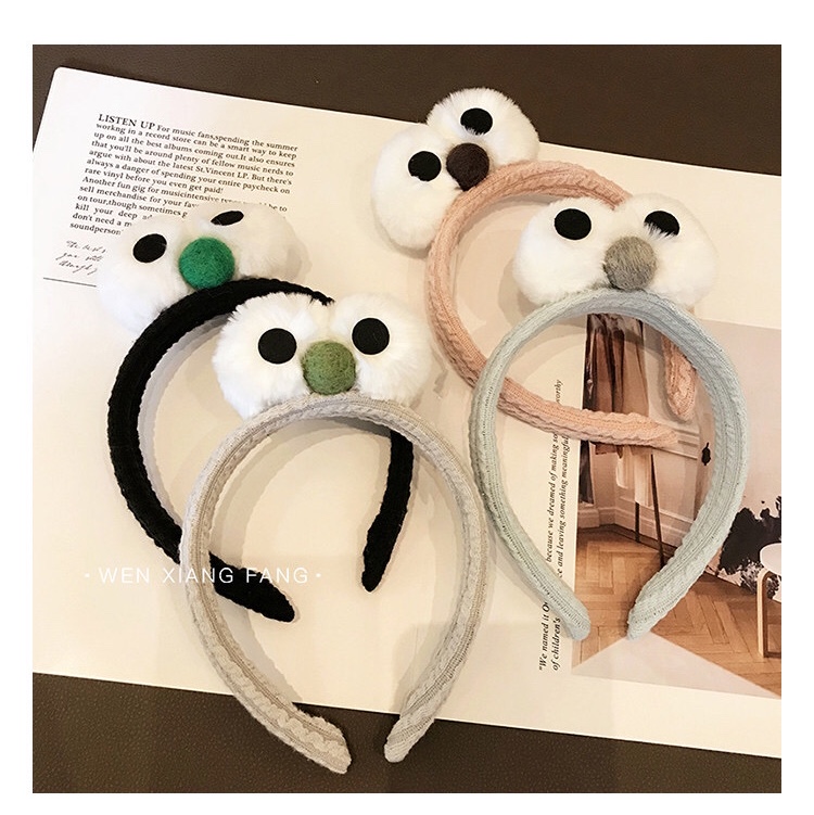 Korean girl pressure hair lovely big eyes face mask face hair band ladies net red hair band hair clip head band accessories thumbnail