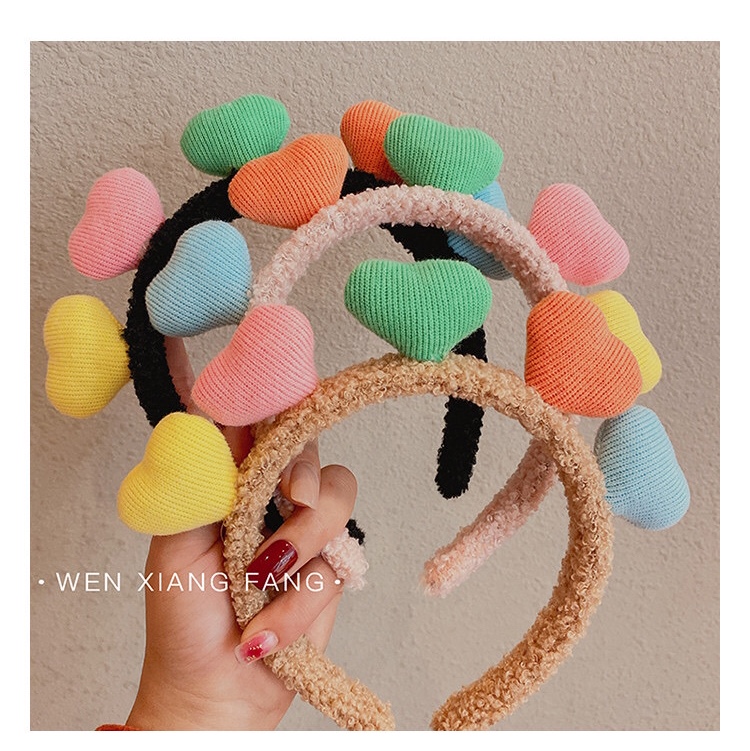 Hair hoop ladies net lovely color love hair head ornaments Korea face simple joker go out headband hair bundle thumbnail