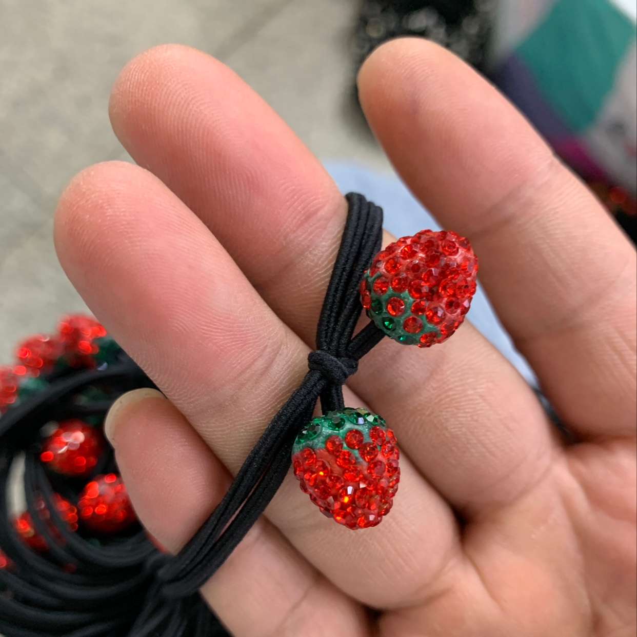 Three knotted two-color wool flower Korean-style fashionable ladies' hair tie, women's rubber band tie, elegant headwear, high-elasticity adult autumn and winter hair tie, casual rubber band, solid-color little rabbit hair band, Chenhui accessories 009 details Picture