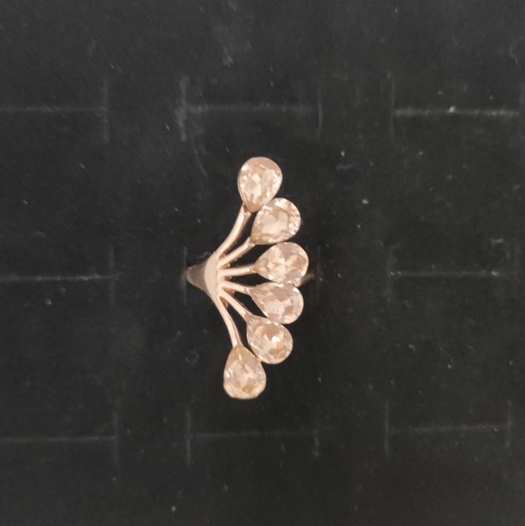 Europe and the United States popular point diamond fan ring thumbnail